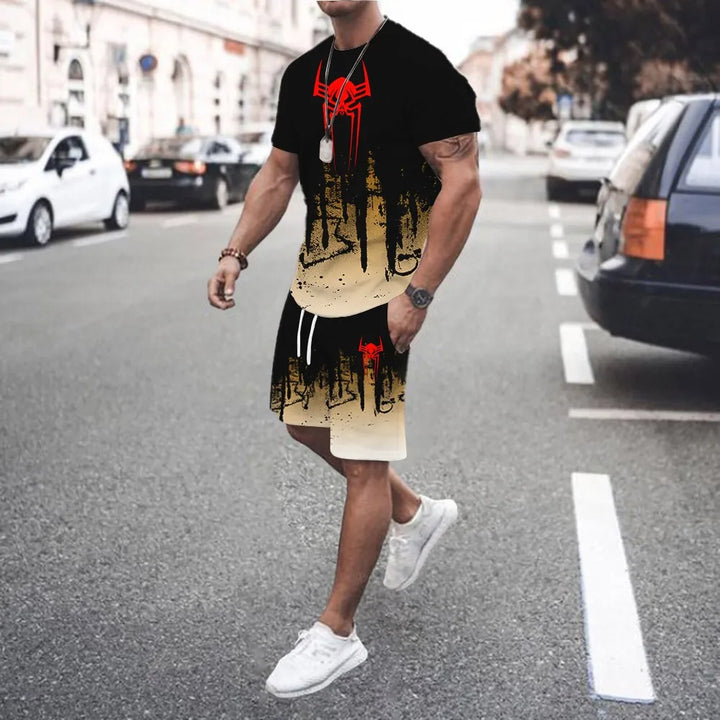 Ensemble Homme 2 Pièces Dégradé Été Streetwear
