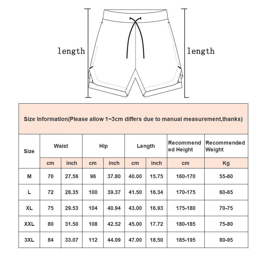 Shorts Homme 2-en-1 Camouflage Running