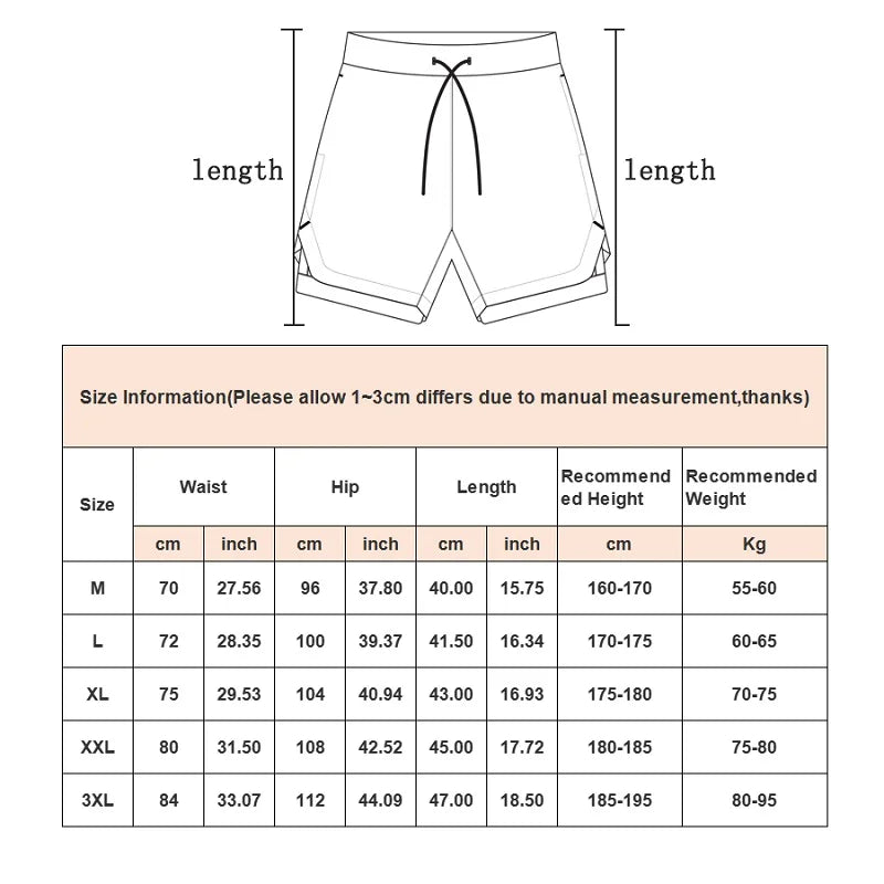 Shorts Homme 2-en-1 Camouflage Running