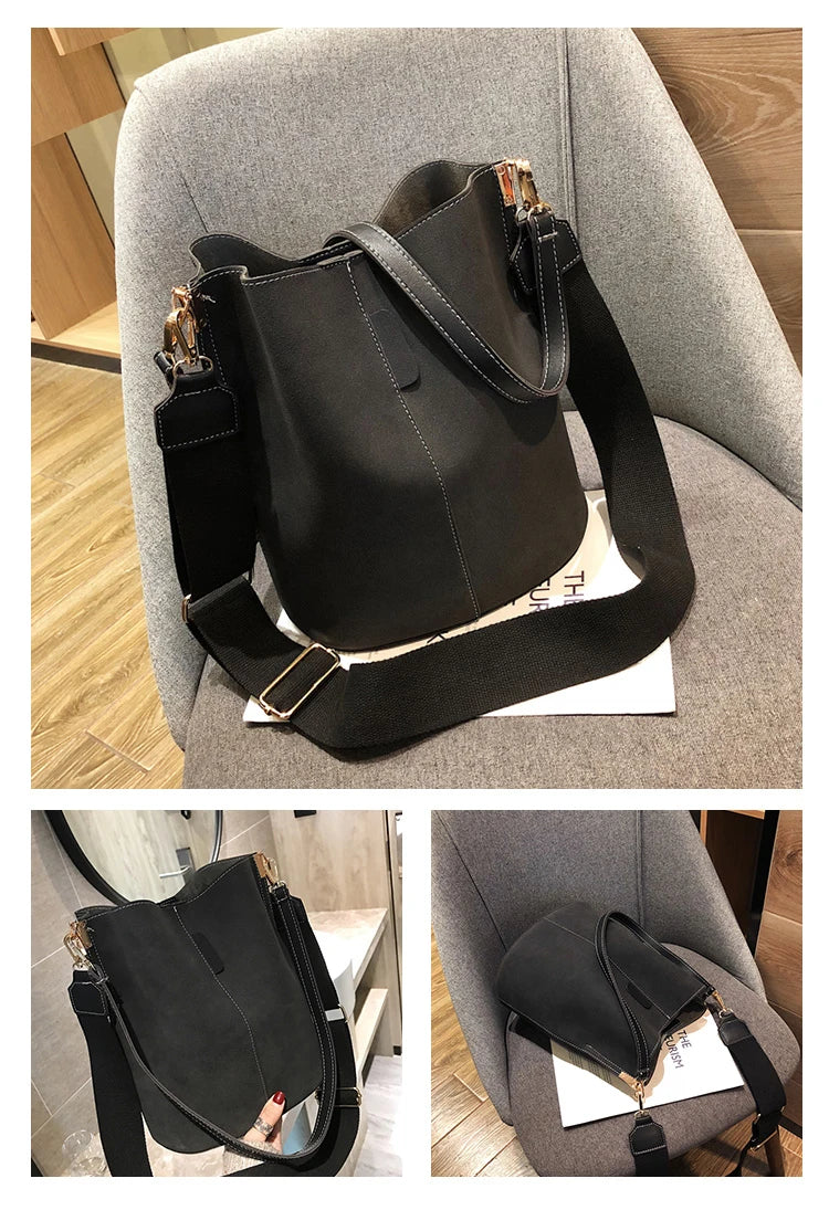 Sac Seau Femme Grande Capacité en Cuir PU Élégant