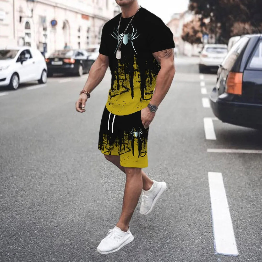 Ensemble Homme 2 Pièces Dégradé Été Streetwear