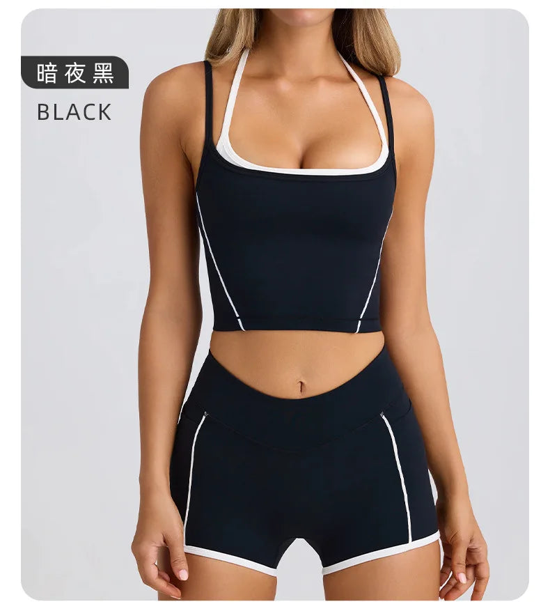 Ensemble Sport Femme 3 Pièces pour Yoga, Fitness et Running