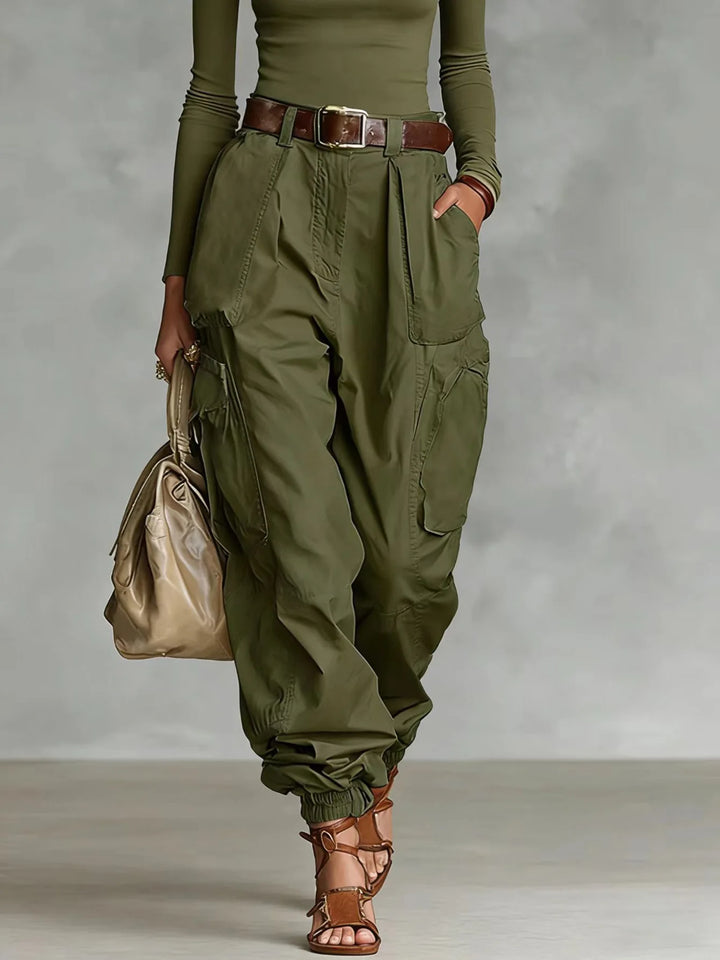 Pantalon Cargo Femme Taille Haute Style Vintage