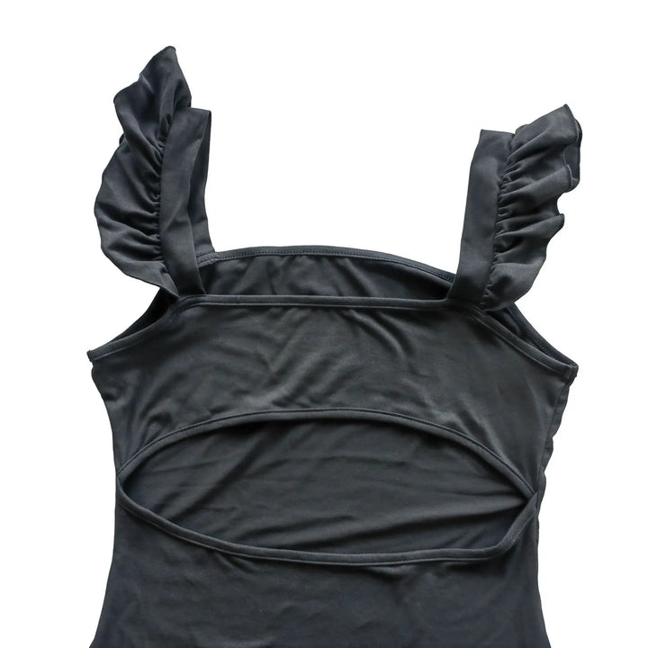 Robe Femme Épaules Volantées Style Vacances