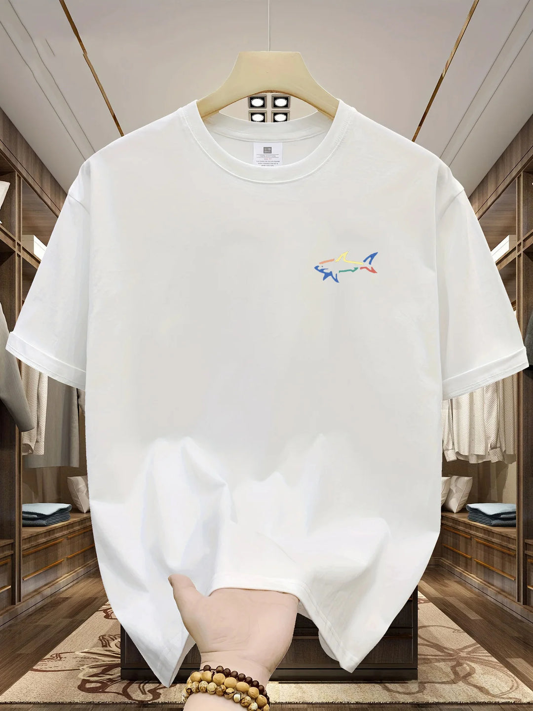 T-shirt Homme Coton Motif Requin