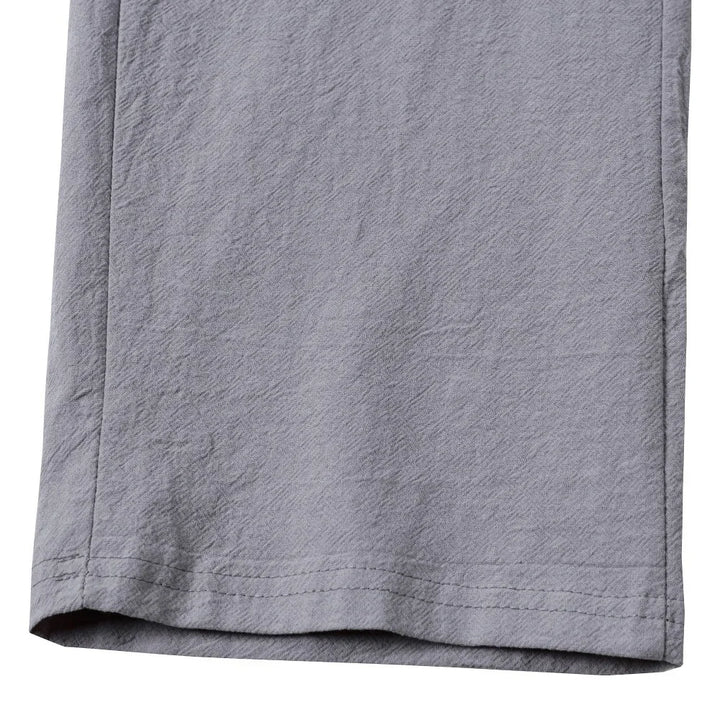 Pantalon Cargo Homme en Coton et Lin Coupe Droite