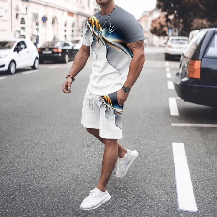 Ensemble Homme 2 Pièces Dégradé Été Streetwear