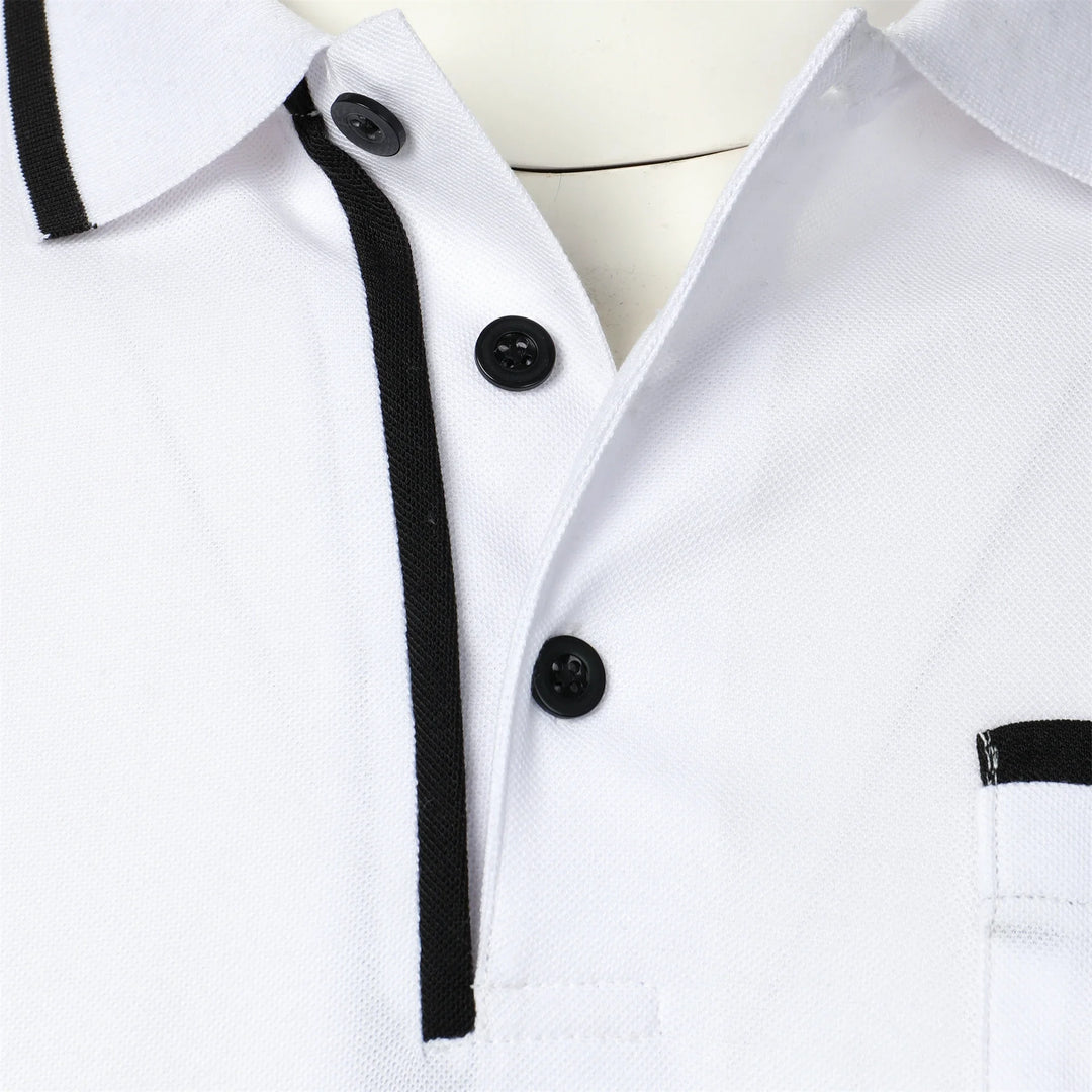Polo Homme Uni à Manches Courtes