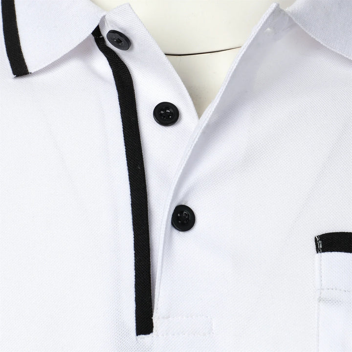 Polo Homme Uni à Manches Courtes