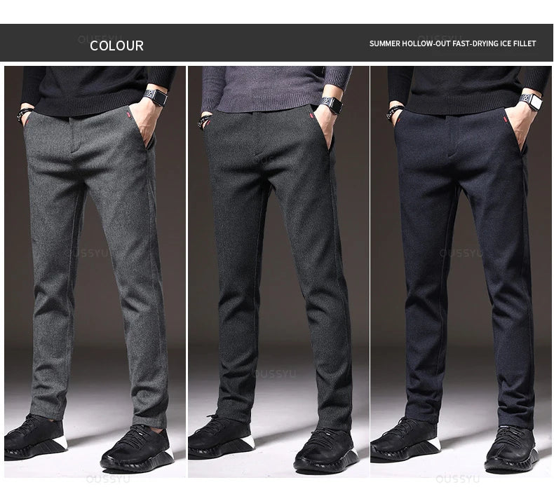 Pantalones elásticos elegantes para hombre
