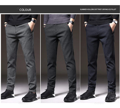 Pantalones elásticos elegantes para hombre
