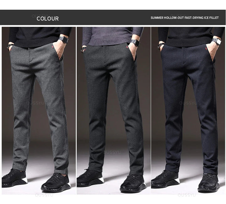 Pantalones elásticos elegantes para hombre