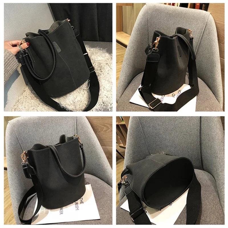 Sac Seau Femme Grande Capacité en Cuir PU Élégant