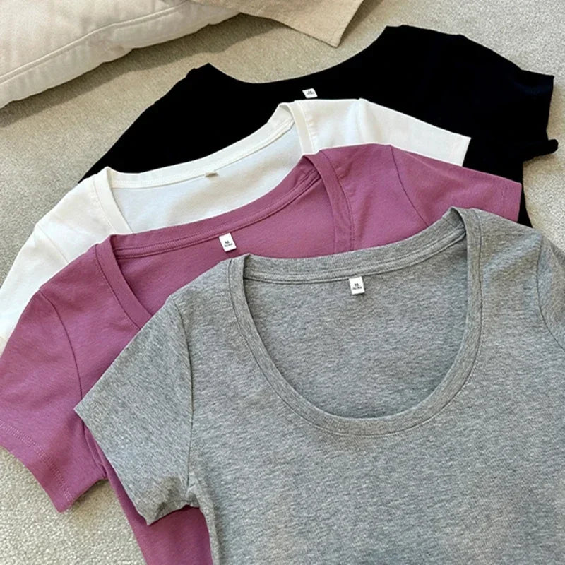 T-shirt en coton d’été pour femme