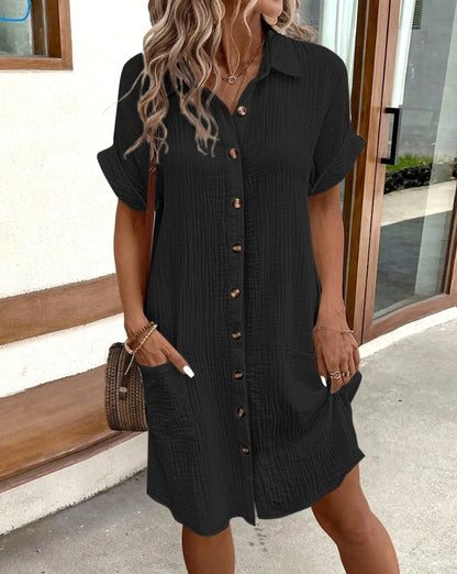 Robe Femme Vintage en Lin & Coton