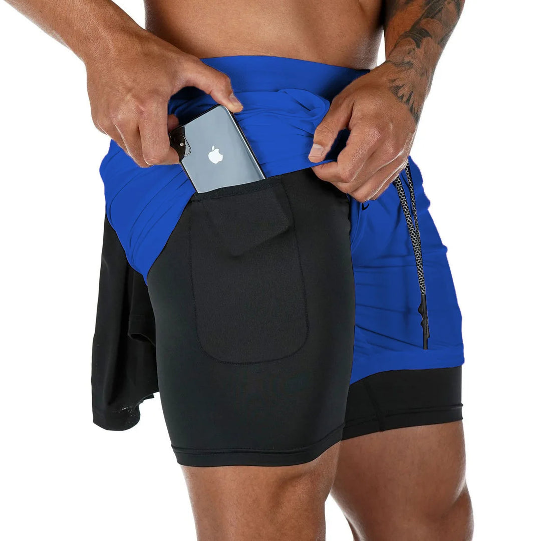 Shorts Homme 2-en-1 Camouflage Running
