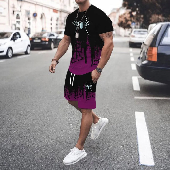 Ensemble Homme 2 Pièces Dégradé Été Streetwear