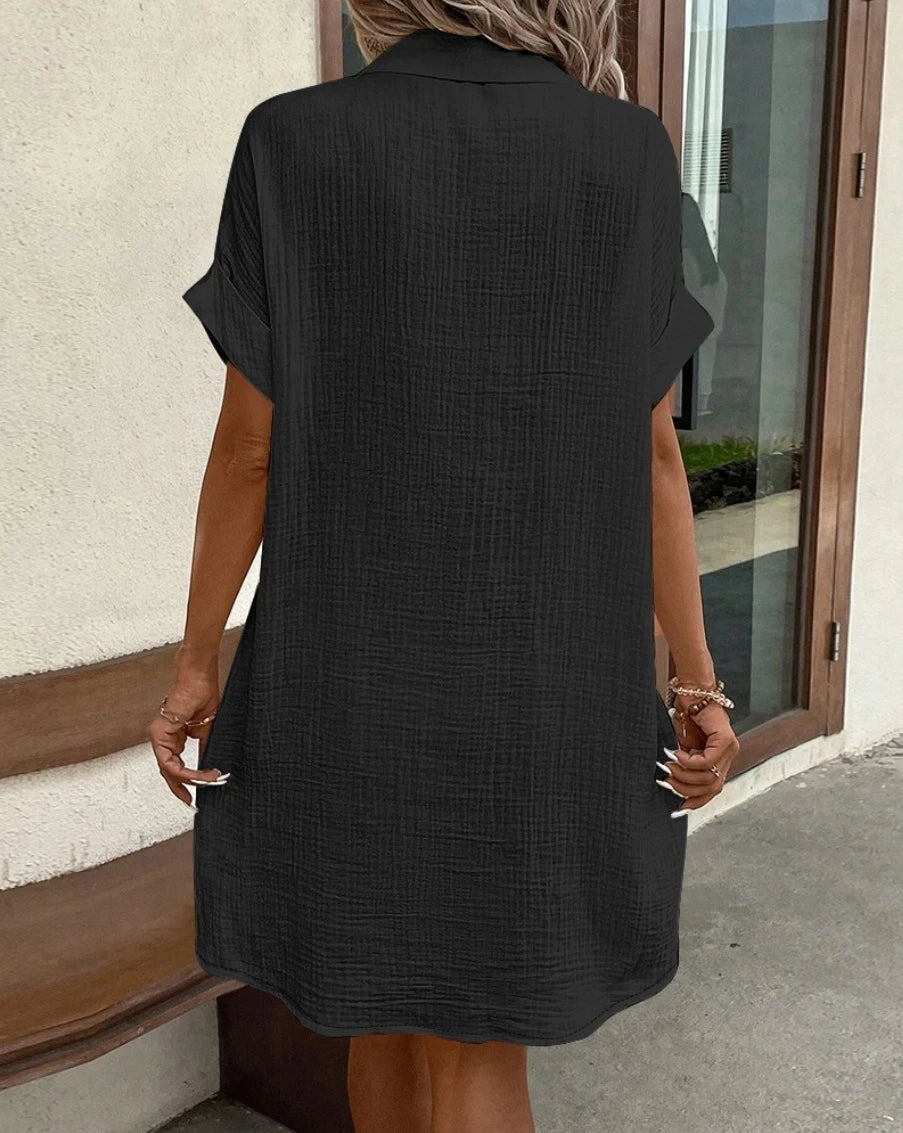 Robe Femme Vintage en Lin & Coton
