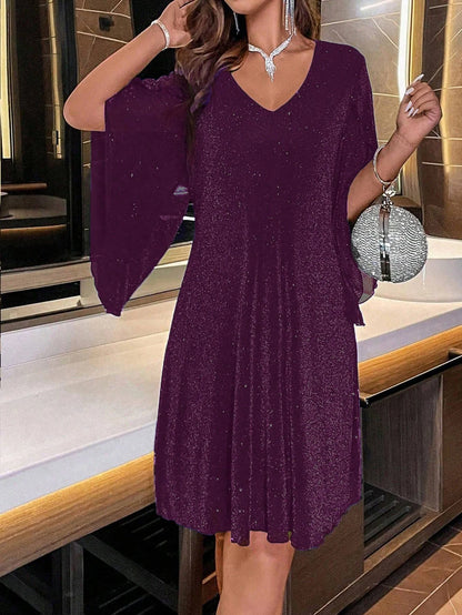 Robe d'été ample à col en V pour femme
