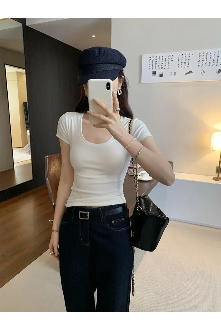 T-shirt en coton d’été pour femme