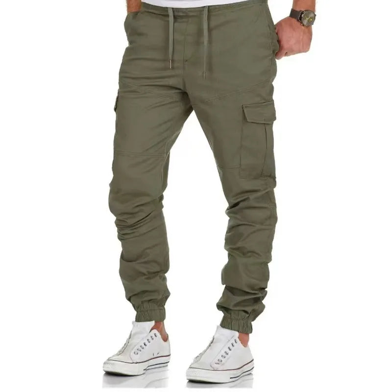 Pantalon Cargo Homme Taille Haute Décontracté