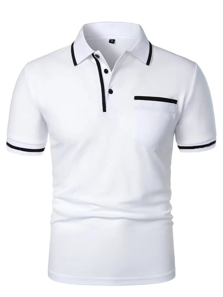 Polo Homme Uni à Manches Courtes