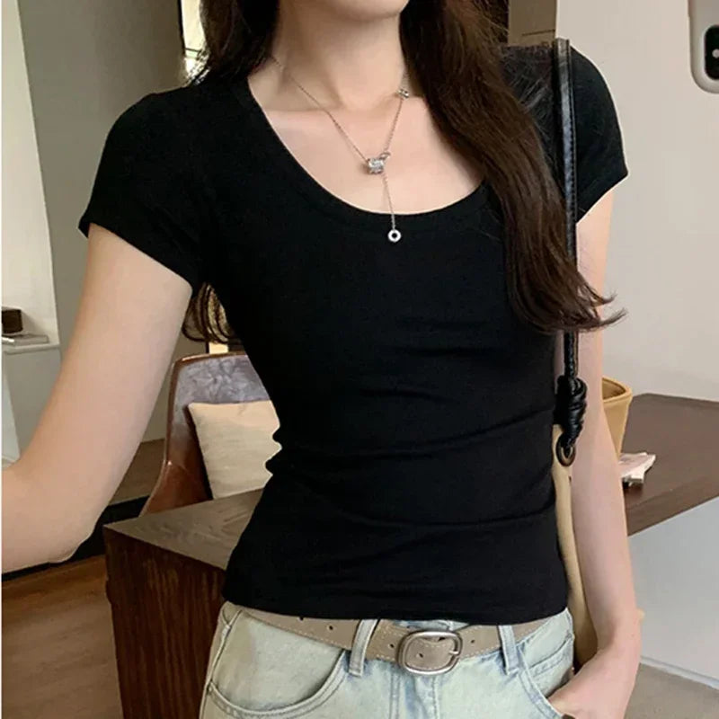 T-shirt en coton d’été pour femme