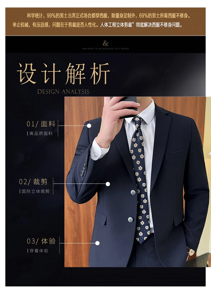 Suit Homme Élégant 2 Pièces