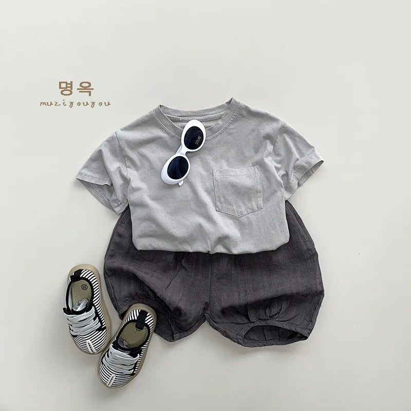 T-shirt Enfant en Coton à Manches Courtes pour Garçon