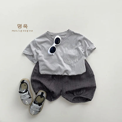 T-shirt Enfant en Coton à Manches Courtes pour Garçon