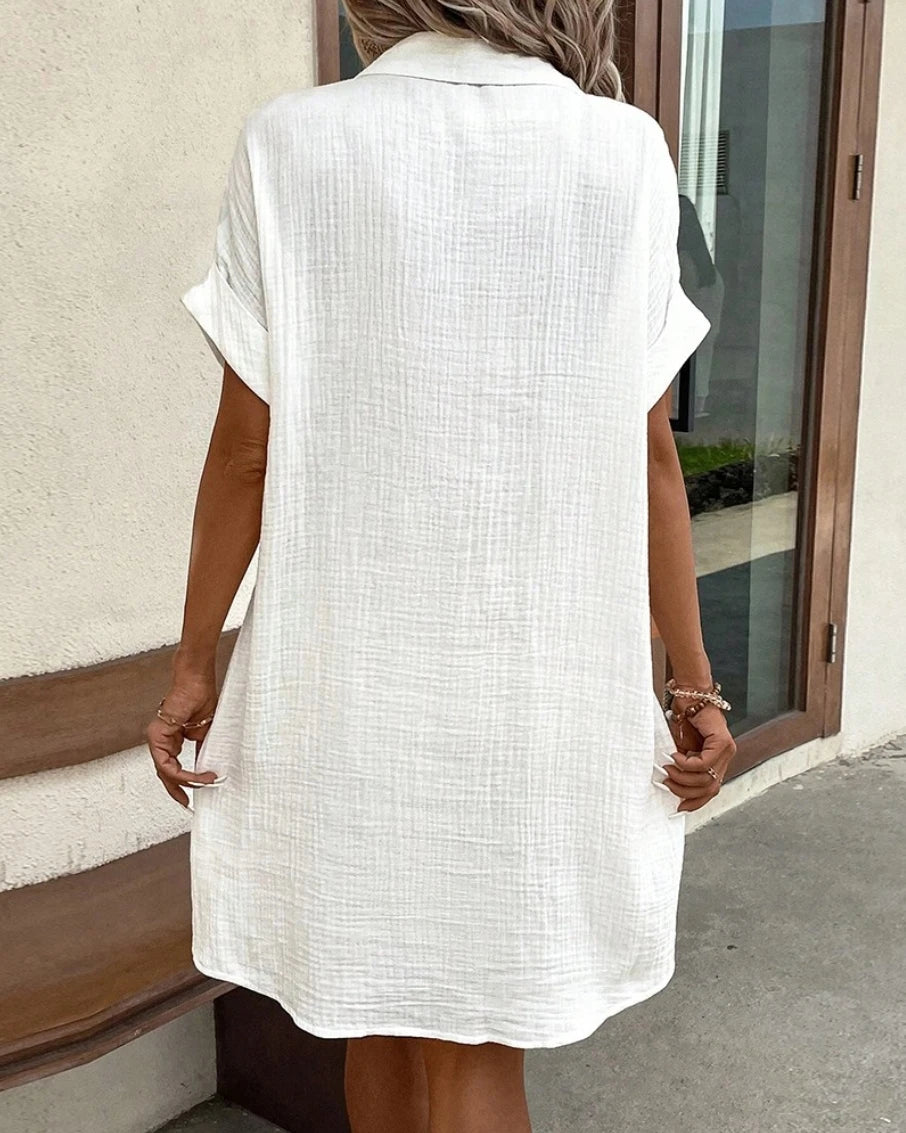 Robe Femme Vintage en Lin & Coton