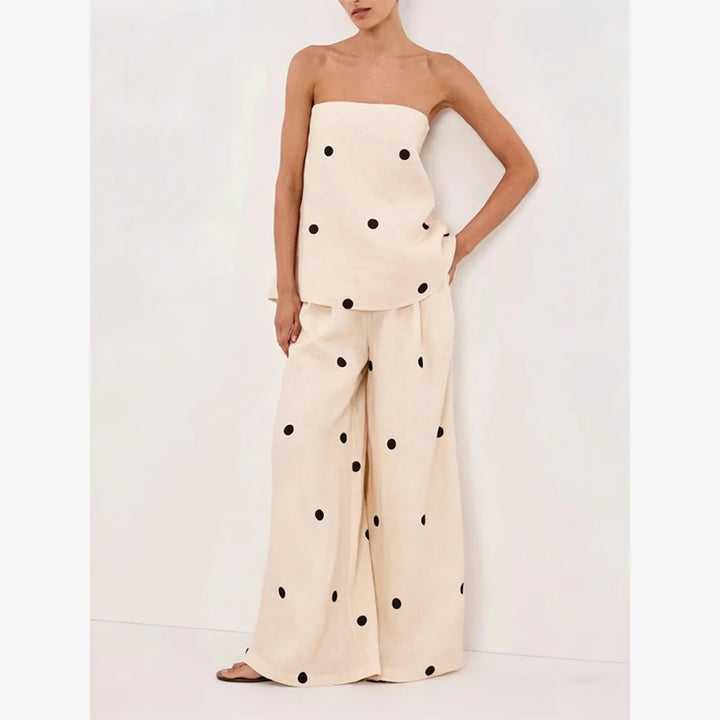 Ensemble Femme Élégant à Pois