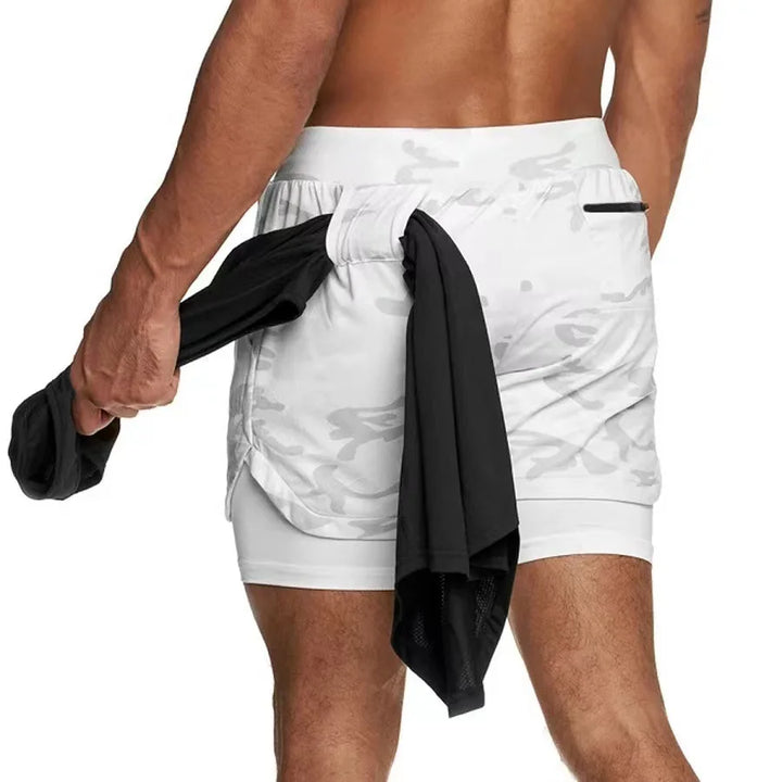 Shorts Homme 2-en-1 Camouflage Running