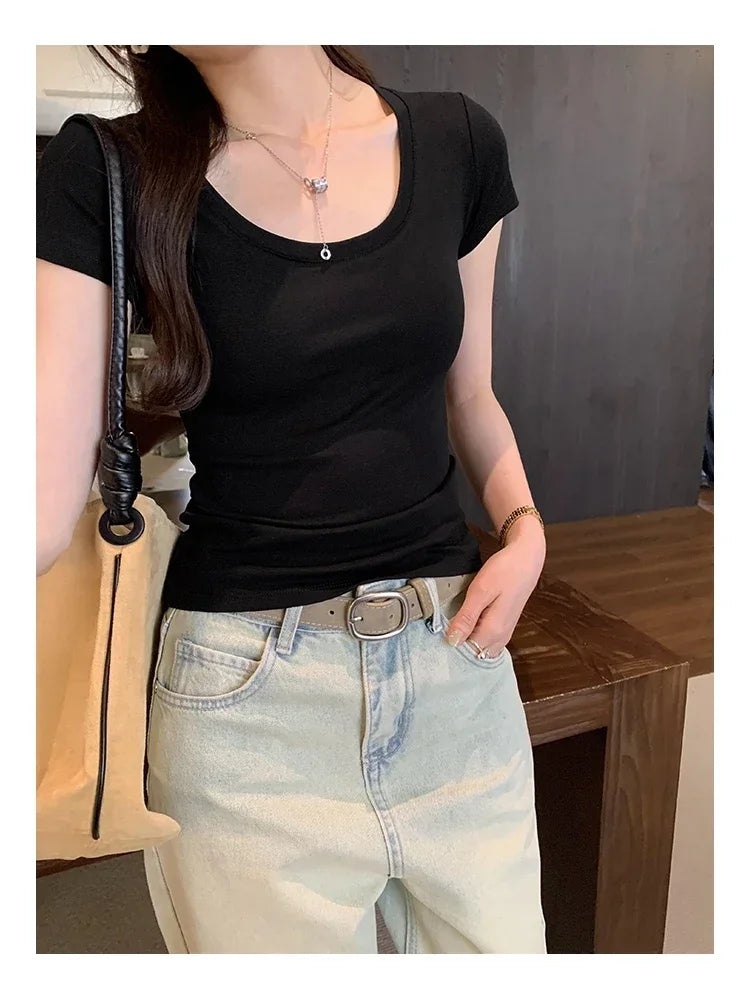 T-shirt en coton d’été pour femme