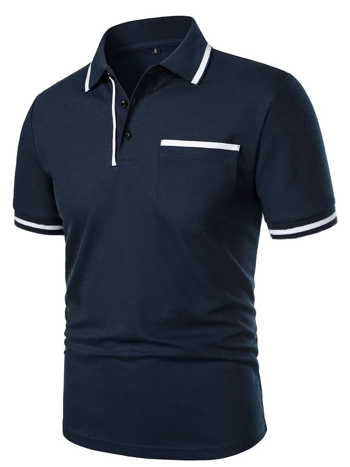 Polo Homme Uni à Manches Courtes