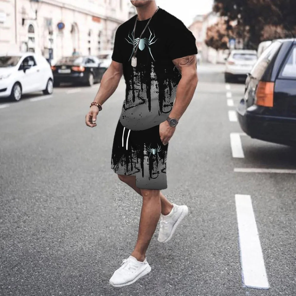 Ensemble Homme 2 Pièces Dégradé Été Streetwear