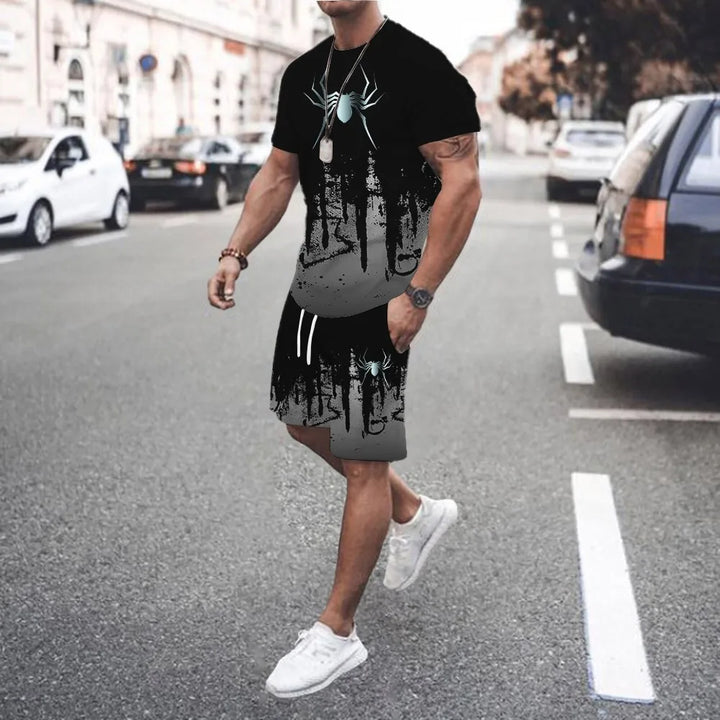 Ensemble Homme 2 Pièces Dégradé Été Streetwear