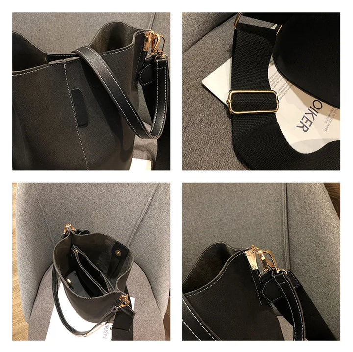 Sac Seau Femme Grande Capacité en Cuir PU Élégant