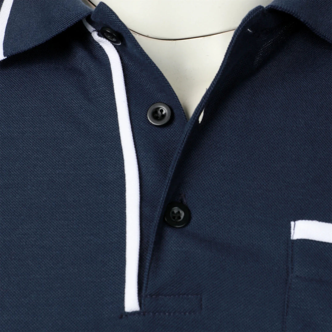Polo Homme Uni à Manches Courtes