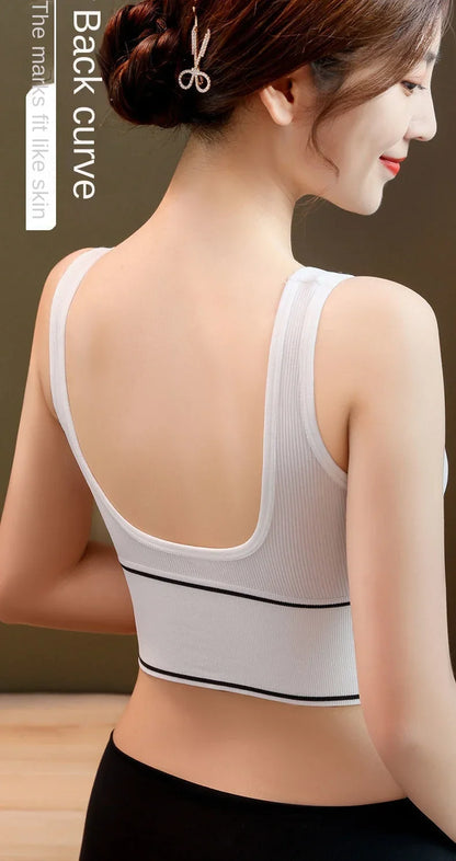 Haut de sport sans bretelles pour femme