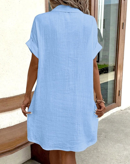 Robe Femme Vintage en Lin & Coton