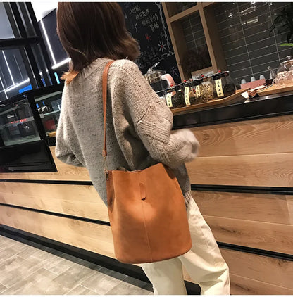 Sac Seau Femme Grande Capacité en Cuir PU Élégant