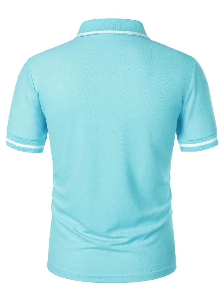 Polo Homme Uni à Manches Courtes