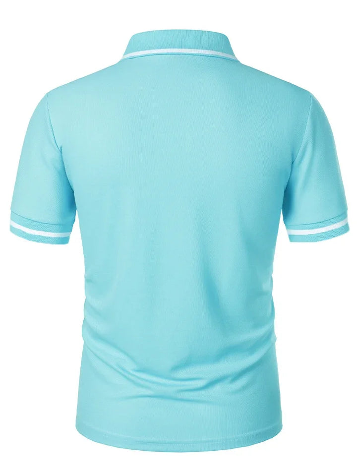 Polo Homme Uni à Manches Courtes