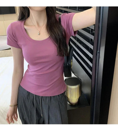 T-shirt en coton d’été pour femme