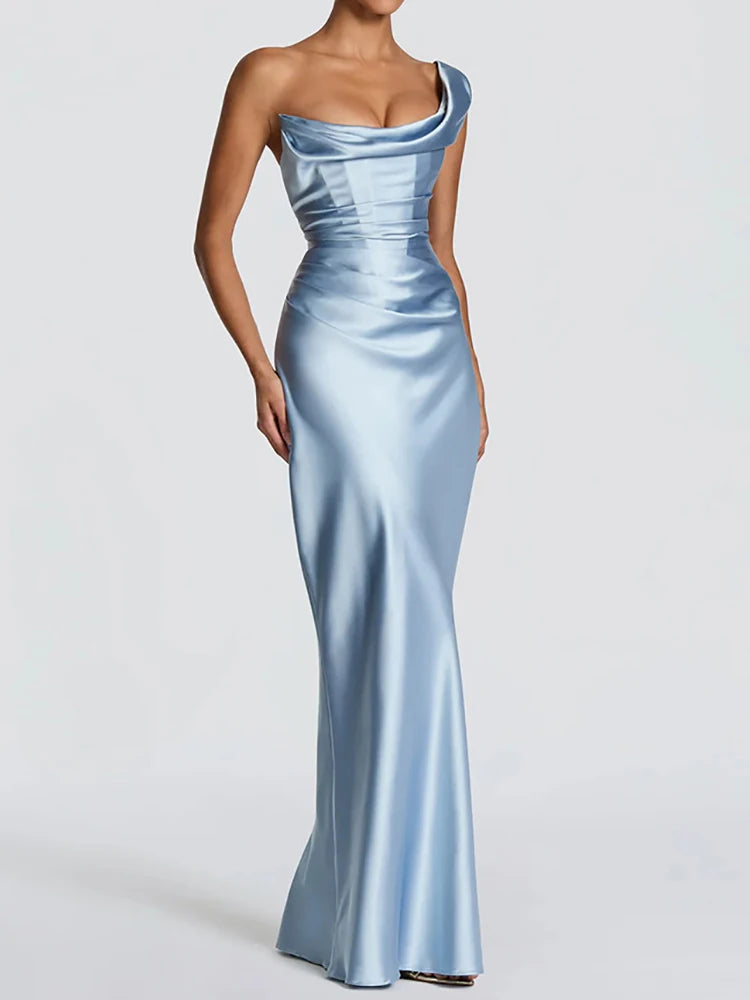 Robe Maxi Élégante Sans Manches Femme