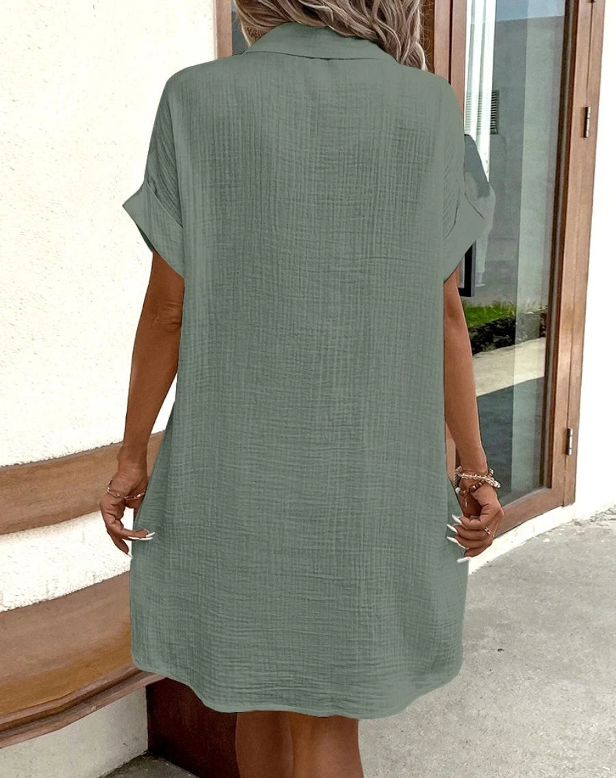 Robe Femme Vintage en Lin & Coton