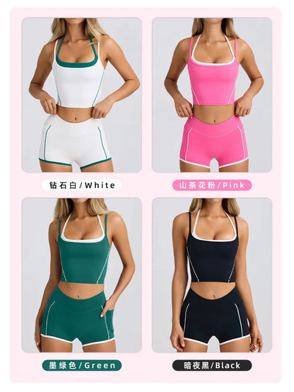 Ensemble Sport Femme 3 Pièces pour Yoga, Fitness et Running