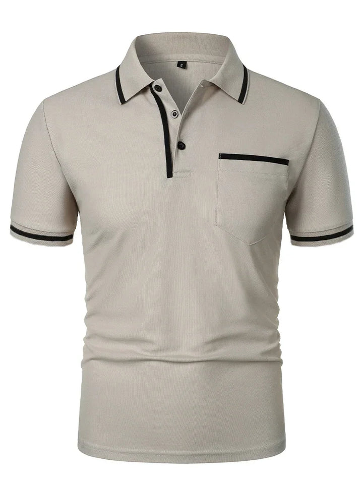 Polo Homme Uni à Manches Courtes