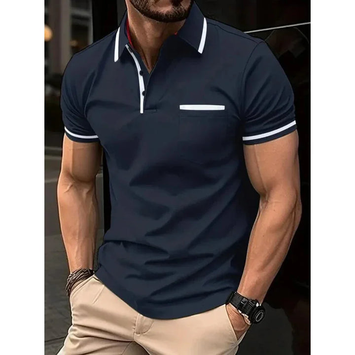 Polo Homme Uni à Manches Courtes